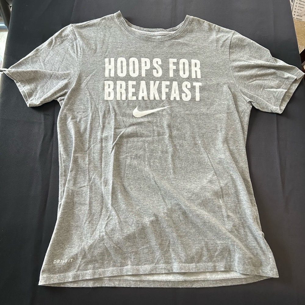 Men’s Nike Gray Dri-Fit “Hoops for Breakfast” Tee